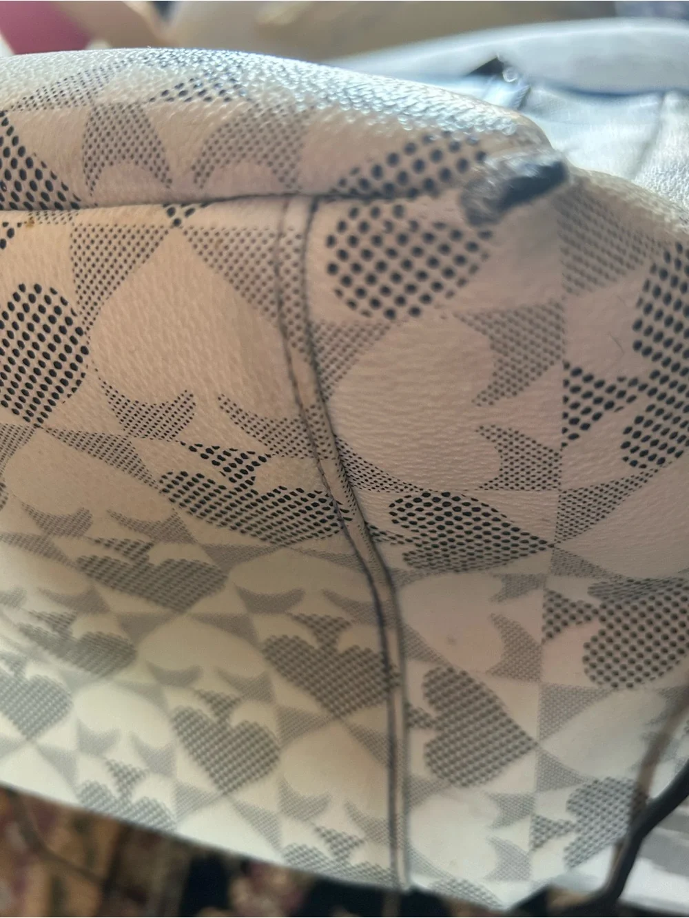 Kate Spade Cream and Black spade-Print Canvas Tote